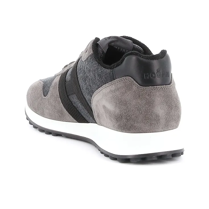 HOGAN H383 Abrasion Resistant Low Top Casual Shoes Men's Gray-3