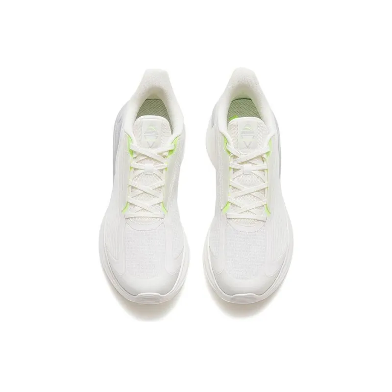 Anta City Cushioned Slip-Resistant Abrasion-Resistant Low-Top Running Shoes Men's White Green-2