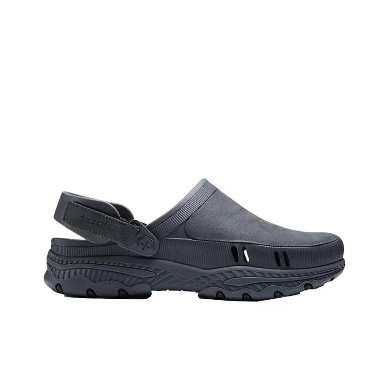Skechers Foamies Rubber Sole Closed Toe Slippers Men's Gray-1