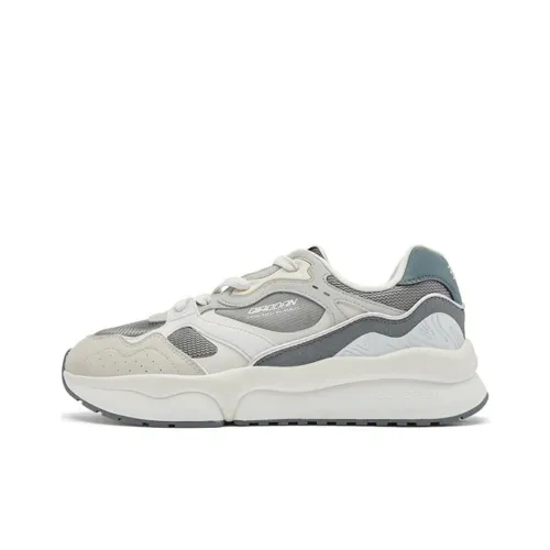 QIAODAN Casual Shoes Men Low-Top Silent Gray/Mist Gray