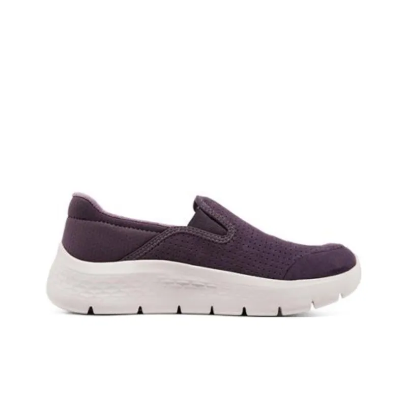 Skechers Go Walk Fle Cushioning Anti Slip And Wear Resistant Low Top Casual Shoes Women's Dark Purple-1