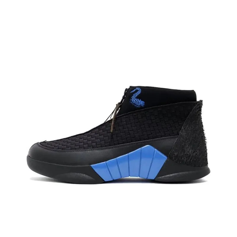 Jordan Air Jordan 15 Kubo Signed Matthew Mcconaughey Durable Breathable High Top Vintage Basketball Shoes Men's Black-0