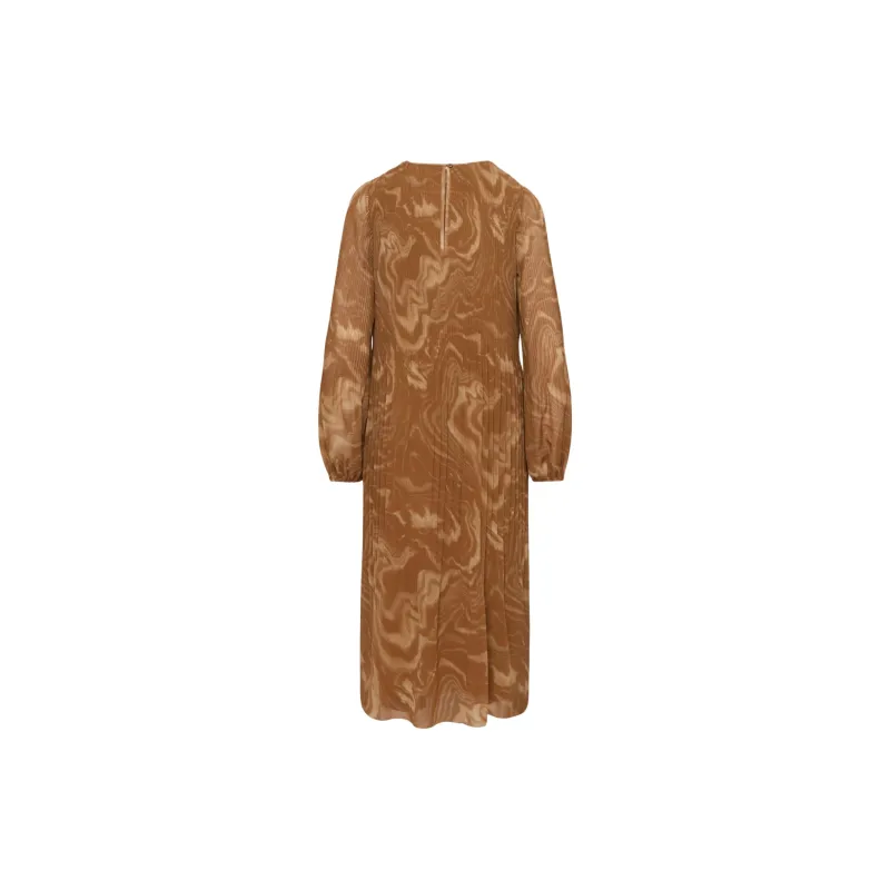 ARITZIA Wilfred Daydreamer Midi Dress Long-Sleeved Dresses Women's Rich Chestnut Maplewood/Red Maple Color-1
