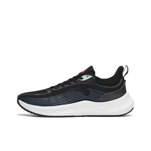 Anta Martian Foam Cushioning Anti Slip And Wear Resistant Low Top Running Shoes Men's Black Shadow Green