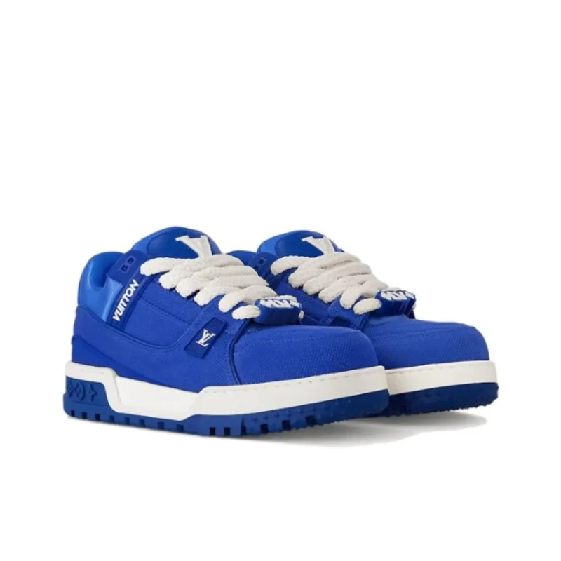 LOUIS VUITTON Trainer Maxi Stylish Skateboarding Shoes Men's Blue-2