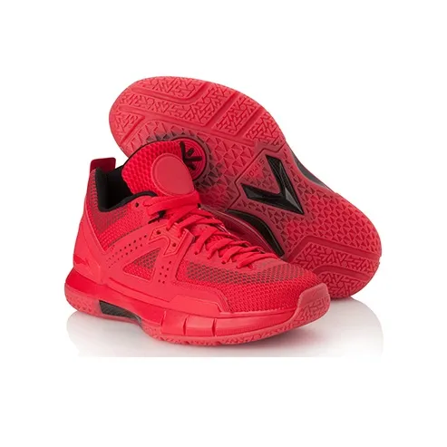 LiNing WOW 5 Non slip Lightweight Low Top Basketball Shoes Men's Red-2