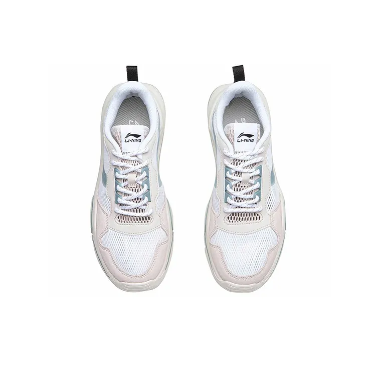LINING Mark Casual Shoes Women's Low-Top White/Pink/Green-3