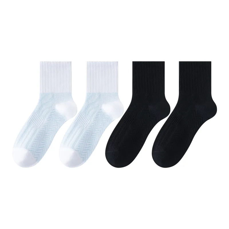 XXLLG Mid Calf Socks Men's 4 Pack-5