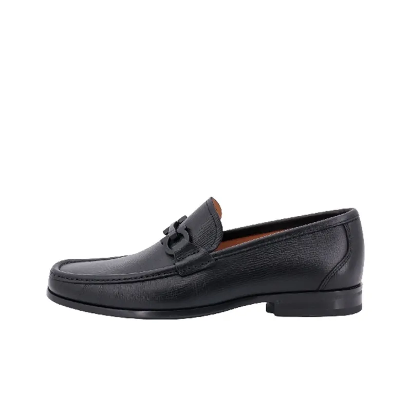 FERRAGAMO Almond-toe Leather Loafers-0