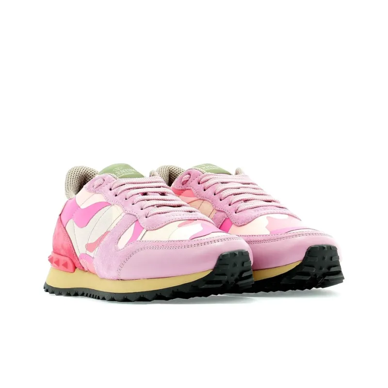 Valentino Rockrunner GARAVANI Slip Resistant Low Top Sports Casual Shoes Women's Pink-2