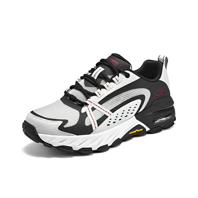 Skechers Max Protect Cushioned Slip Resistant Abrasion Resistant Low Top Casual Shoes Men's Gray Black-2