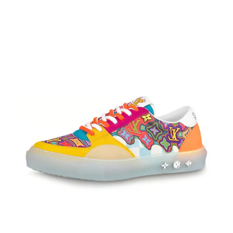 LOUIS VUITTON Ollie Logo Limited Edition Sneakers 'Psychedelic Monogram Canvas And Leather'-0