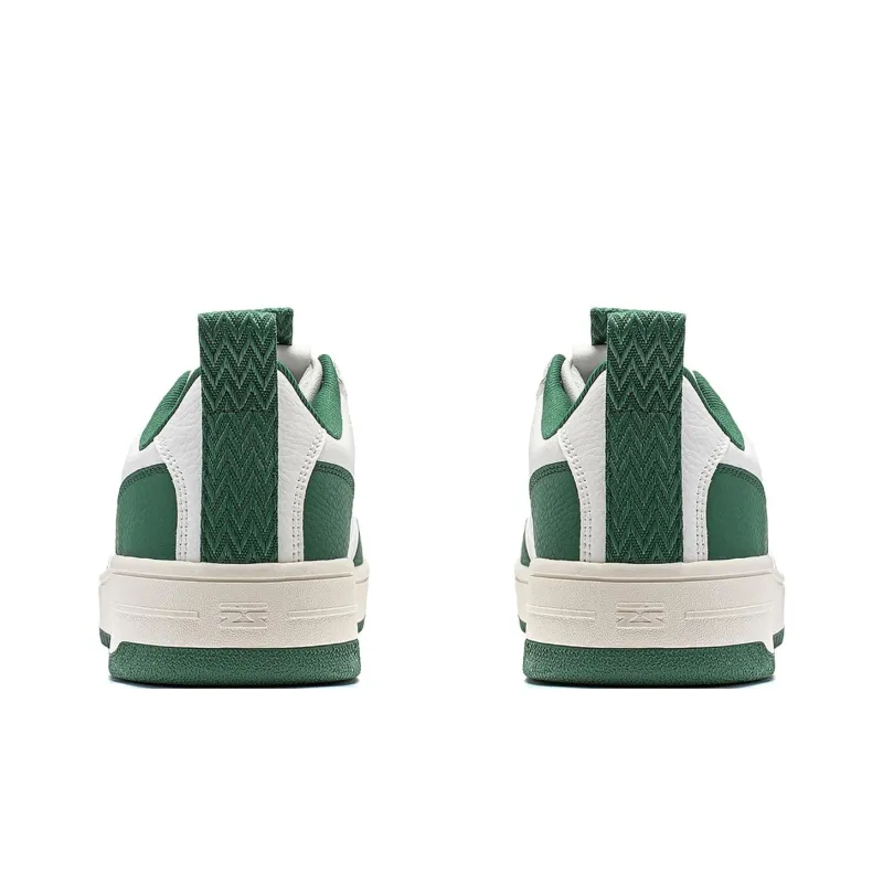 LiNing Star Sugar Anti Slip Wear Resistant Lightweight Breathable Low Top Skateboard Shoes Men's White Green-3