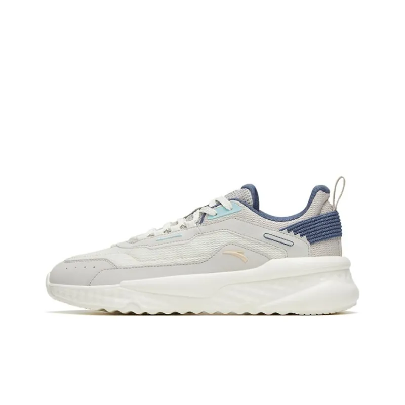 Anta Unruly Series Non-slip Lightweight Low-Top Sports Casual Shoes Men's White Gray Blue-0