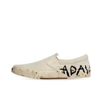 Balenciaga Paris Low Top Slip On Shoes 'Washed White Cotton' Women's