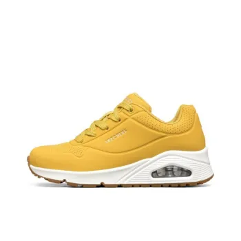 Skechers Uno Wear Resistant Breathable Rebound Low Top Casual Shoes Women's Yellow