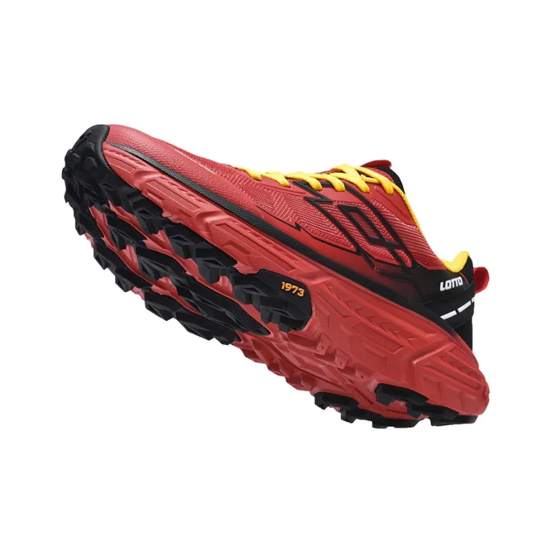 LOTTO Anti-Slip Wear-Resistant Breathable Lightweight Low-Top Trekking Shoes Men's Red Black-6