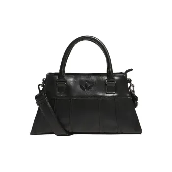Adidas Originals Polyurethane Hourglass Bag Fishbone Bag Portable Crossbody Bag Shoulder Bag Regular Unisex Black