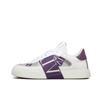 Valentino VL7N Low Top Stylish Skateboarding Shoes Men's White Purple