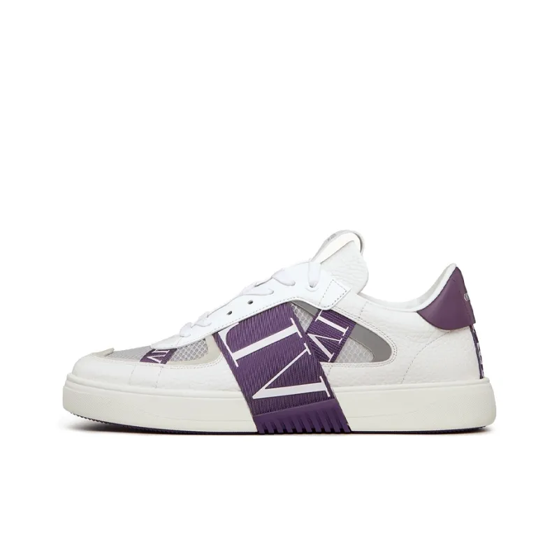 Valentino VL7N Low Top Stylish Skateboarding Shoes Men's White Purple-0