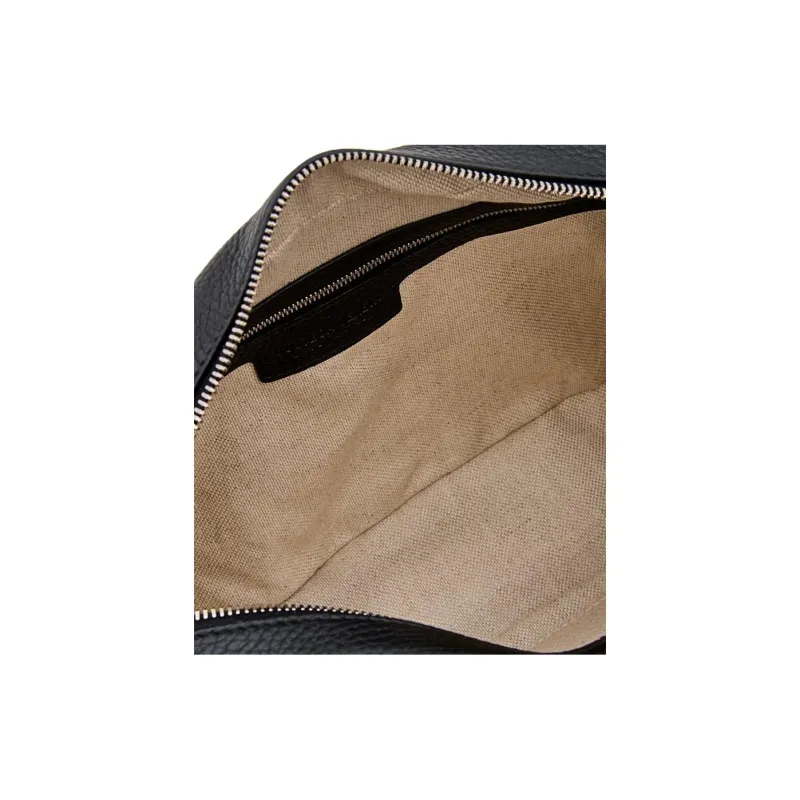 Bottega Veneta Intrecciato Grained Leather Camera Bag Shoulder Bag Crossbody Bag Medium Size Men's Black-3