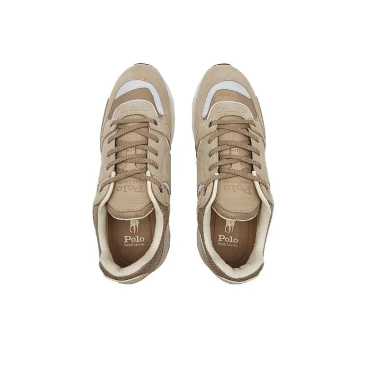 Polo Ralph Lauren Trackster 200 Low-Top Casual Shoes Women's Beige-4