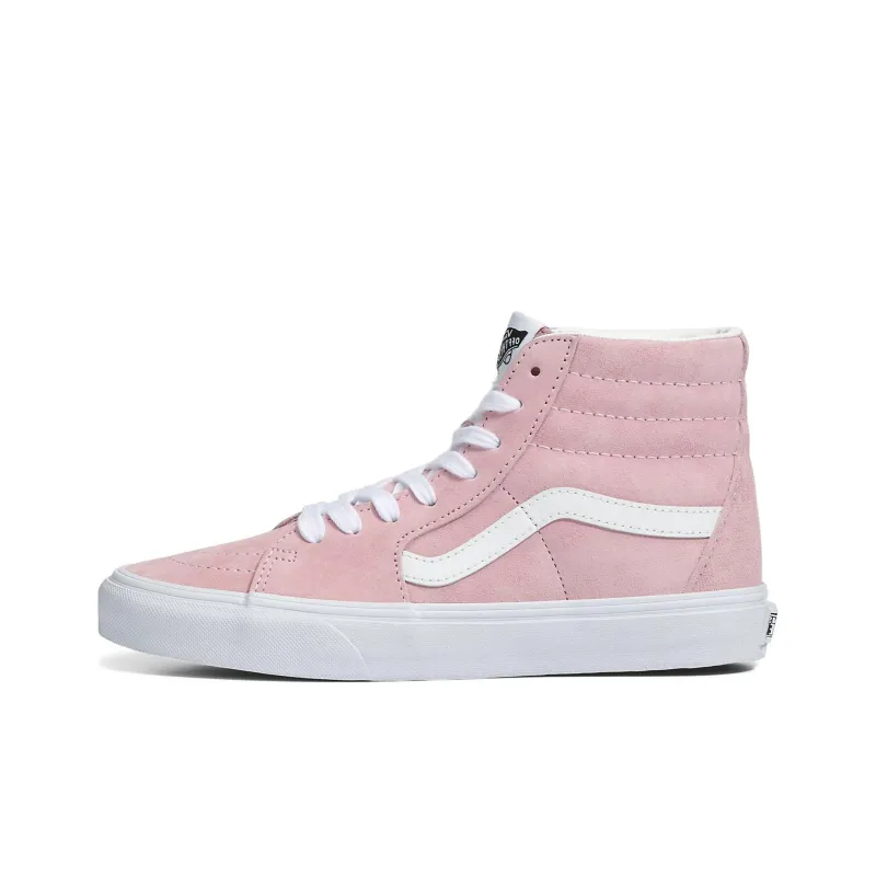 Vans SK8 HI Pig Suede 'Pink White'-0