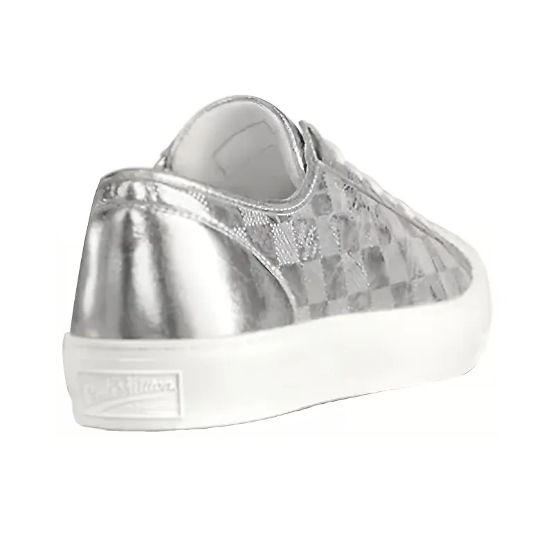 LOUIS VUITTON Tattoo Sneakers 'Silver Plaid Monogram'-4