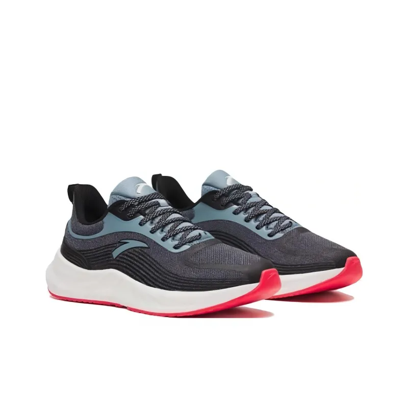 Anta Martian Foam Cushioning, Slip Resistant, And Abrasion Resistant Low Top Running Shoes Men's Black Gray Blue-3