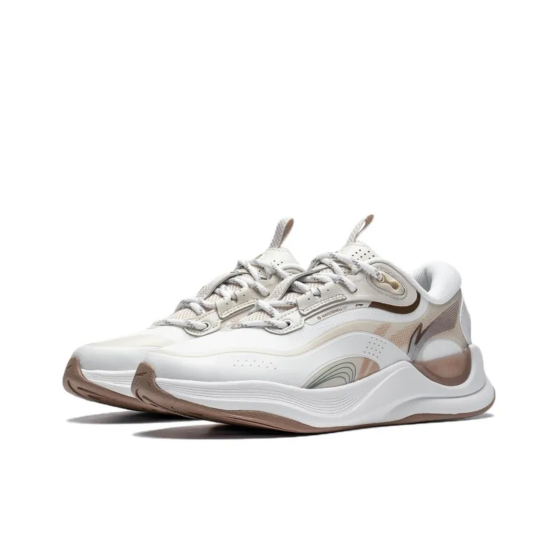 LiNing Cloud Extreme Lightweight Rebound Low-Top Sports Casual Shoes Women's White Gray-2