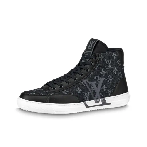 LOUIS VUITTON Charlie Skateboard Shoes Men High-Top Black