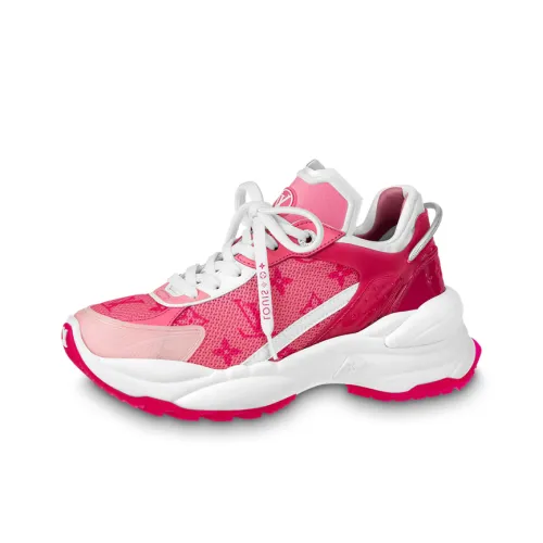 LOUIS VUITTON Run 55 Casual Shoes Women's Low-Top Pink/White