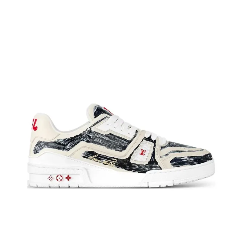 LOUIS VUITTON Trainer Colored In White Black-1