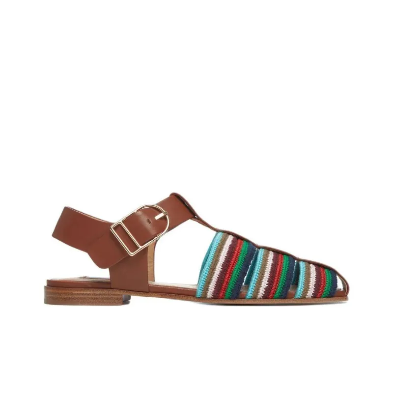 GABRIELA HEARST Calla Roman Sandals Women's Brown-1