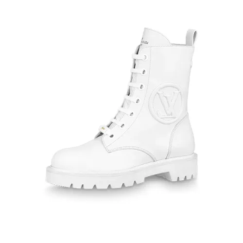 LOUIS VUITTON Territory Martin Boots Women's White