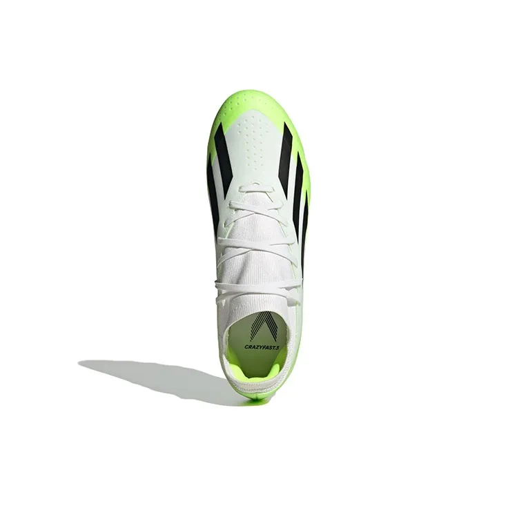 adidas Crazyflight X3 Artificial White Solar Green Grass Boots-4