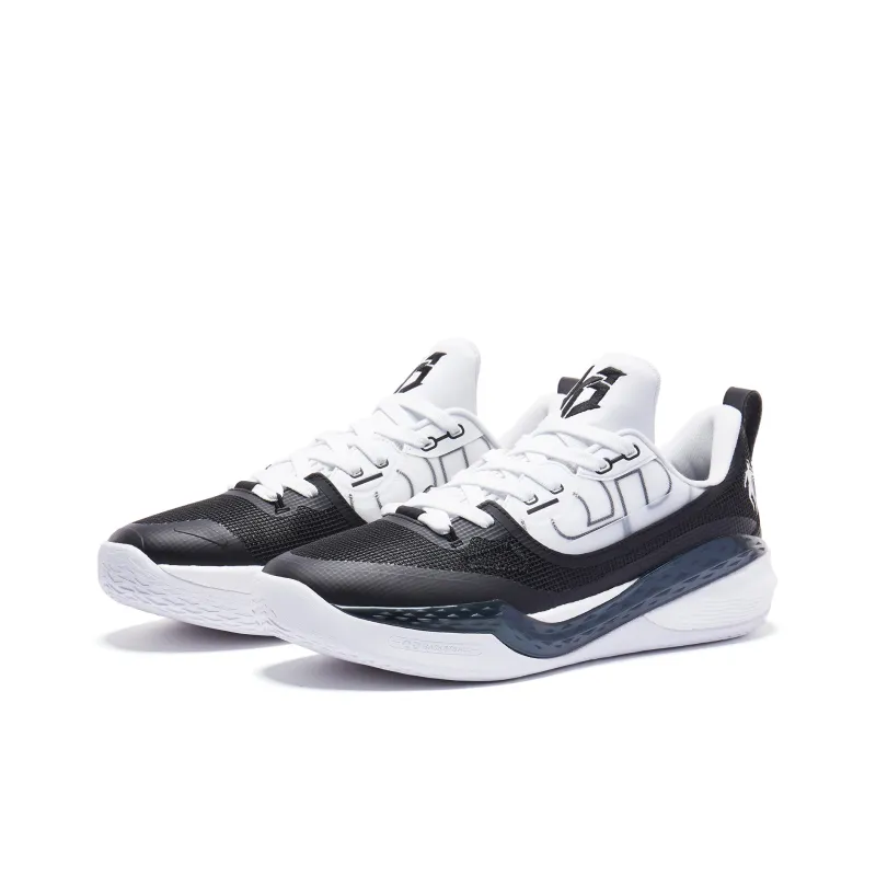 QIAODAN Sharp Edge 6.0PROLOWPE Cushioning Anti Slip And Wear Resistant Low Top Basketball Shoes Men's Black White-2