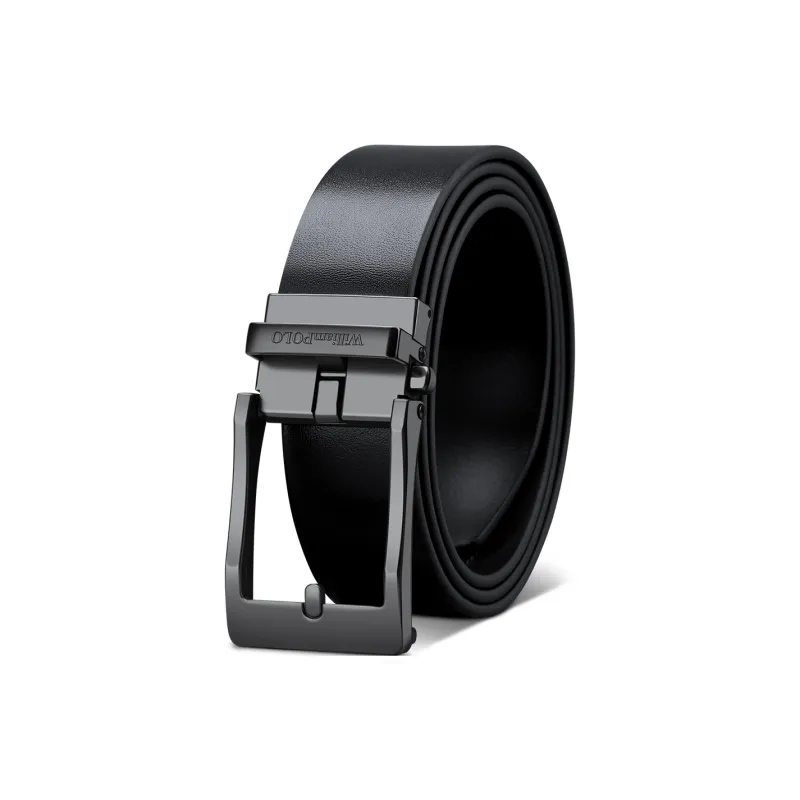WilliamPOLO Cow Leather Belt Men's 3.5cm Width-0