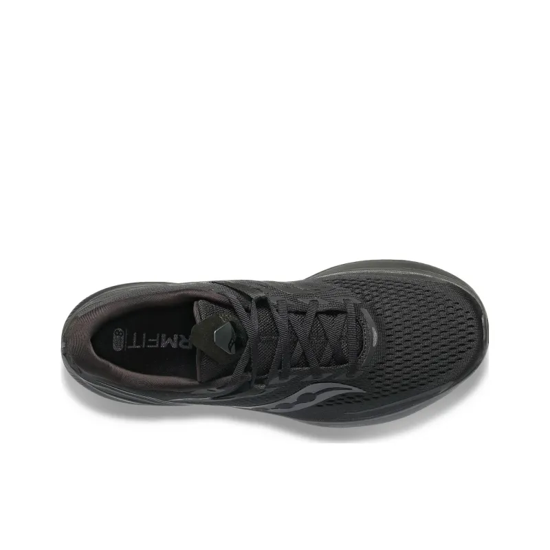Saucony Ride 15 Durable Breathable Lightweight Low-Top Running Shoes Women's Black-2