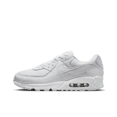 Nike Air Max 90 Premium White Metallic Silver 2023