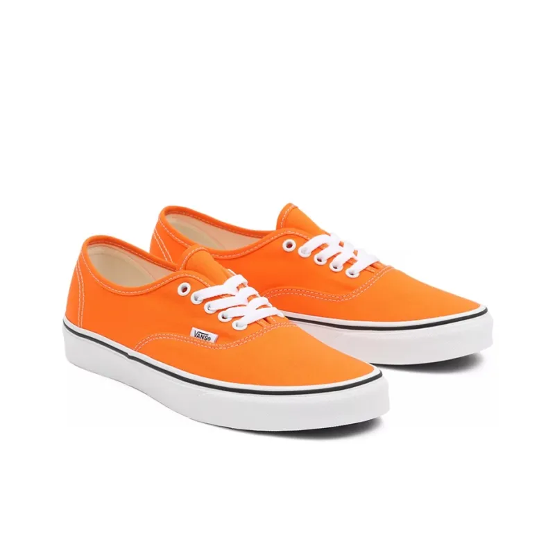 Vans Authentic Casual Fashion Skate Shoes Unisex Orange-3