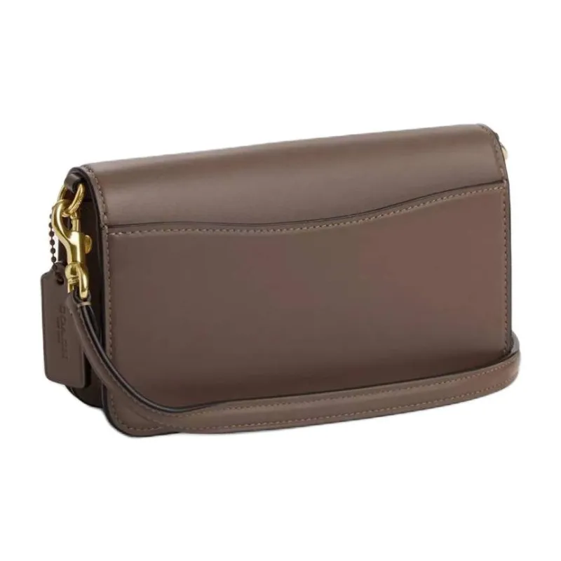 COACH Calfskin Crossbody Bag Shoulder Bag Small Size Women's Tan-1
