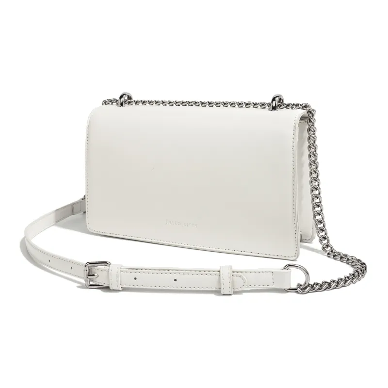 MESUCA Sanrio Collaboration Kitty Series PU Shoulder Bag Regular Women's White/Black/Brown-4