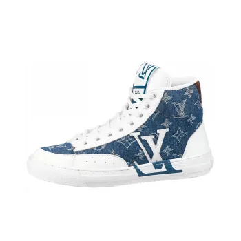 LOUIS VUITTON Charlie Ankle Sneakers 'White Denim Monogram' Women's