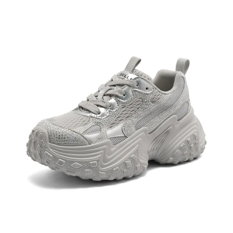 BELLE Anti-Slip And Wear-Resistant Lightweight Low-Top Chunky Sneakers Women's-6