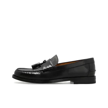 GUCCI Tassel detail GG Canvas Loafers