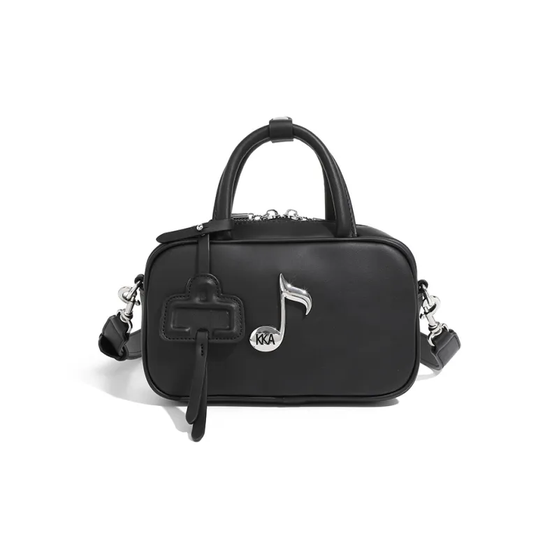 KKA PU Shoulder Bag, Crossbody Bag, Handbag Women's Silver/Black-6