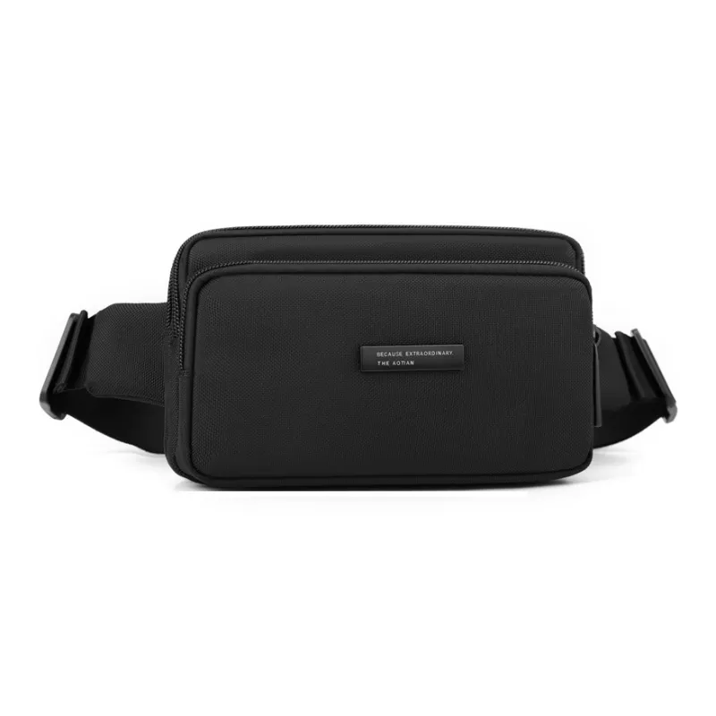 Yalu Nylon Fabric Shoulder Bag, Crossbody Bag, Fanny Pack Regular Men's Gray/Black/Dark Blue-6