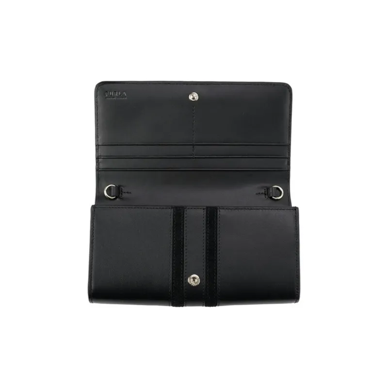 Furla Sirena Collection Leather Crossbody Bag, Shoulder Bag Women's Black-3