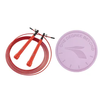 361° Fitness Training Non Countable Jump Ropes Fitness Crowd PVC+Silicone+Steel Wire Rope PP Controller 3m Red
